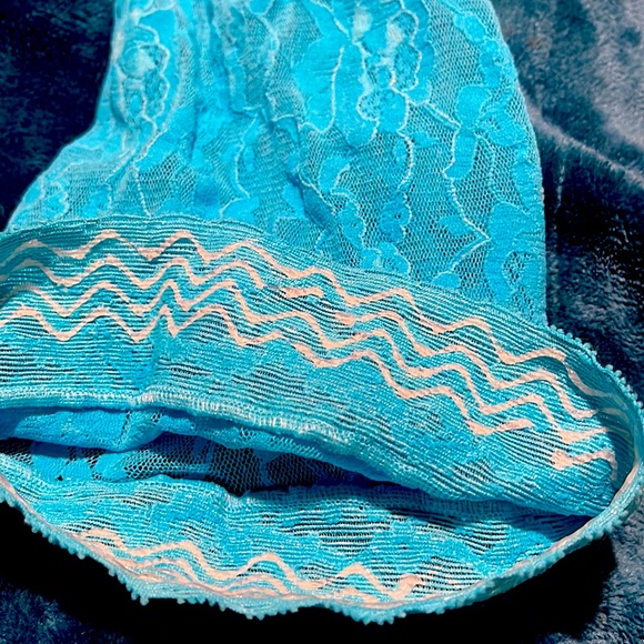 Fredericks LACE SEAMED thigh high stockings 80s Rare Vtg Also black/White - Picture 4 of 7